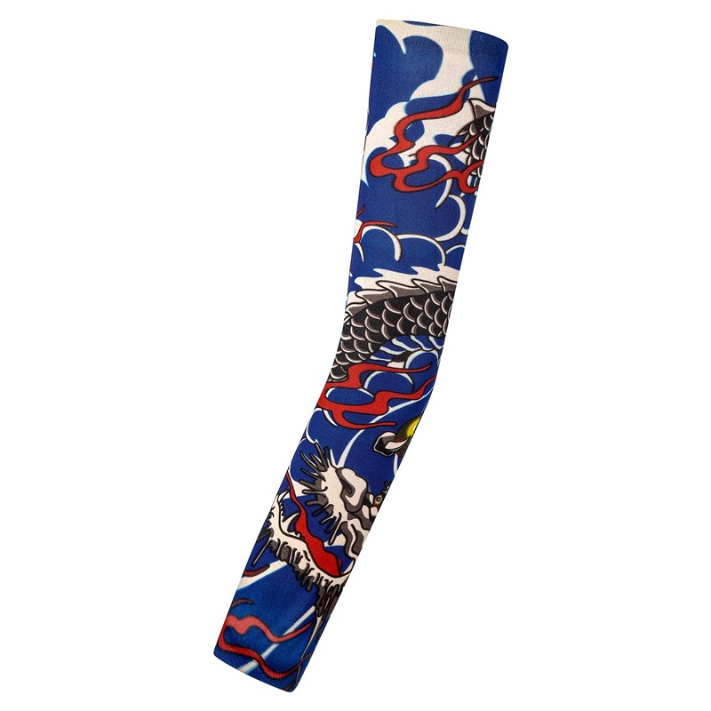 Picture of Outdoor Sleeve Tattoo Sleeve Seamless Men's and Women's Flower Arm Riding Sunscreen Sleeve Tattoo Arm Gifts