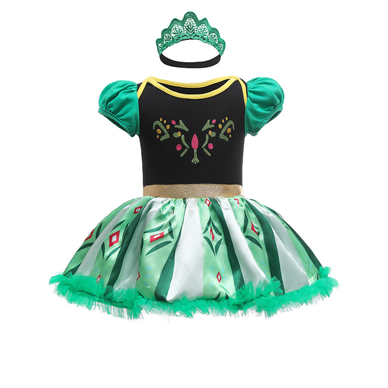 Picture of Halloween Children's Clothing, Short-Sleeved Pullover, Baby Baby Princess Jumpsuit, Princess Style Dress