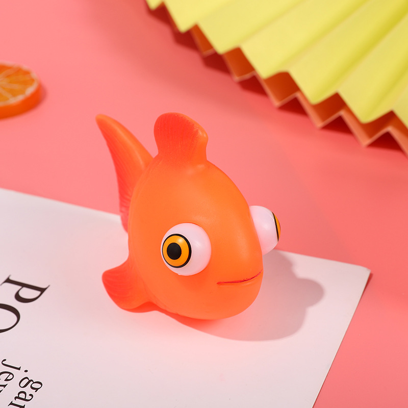 Picture of Cross-border cartoon factory direct decompression animal squeeze doll decompression pinch music stare eye vent toy