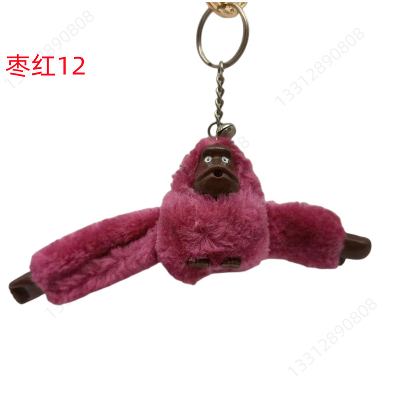 Picture of Plush Toy Long Arm Monkey Bag Pendant Plush Doll Keychain Cute Doll Orangutan Animal Key Ring