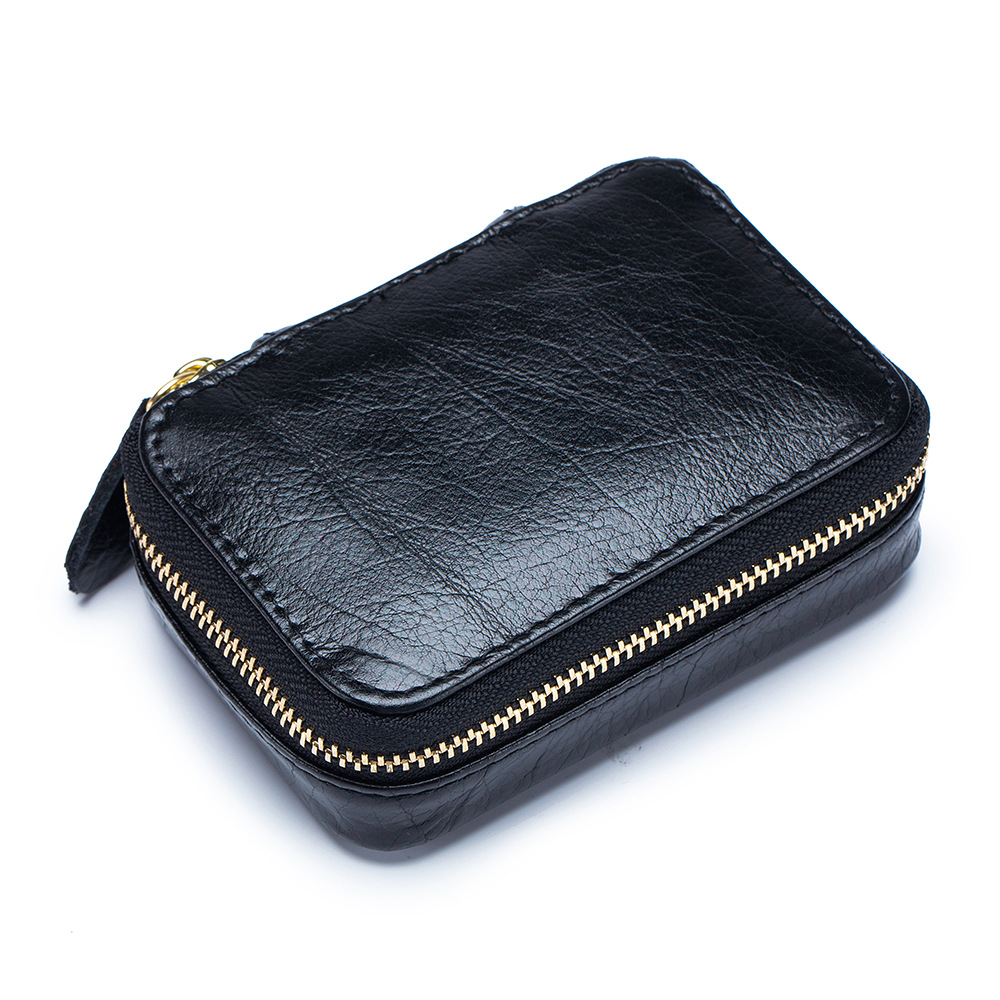 Picture of Wholesale mini leather mouth red envelope cowhide cosmetic bag data line earphone bag women's jewelry box coin bag hand
