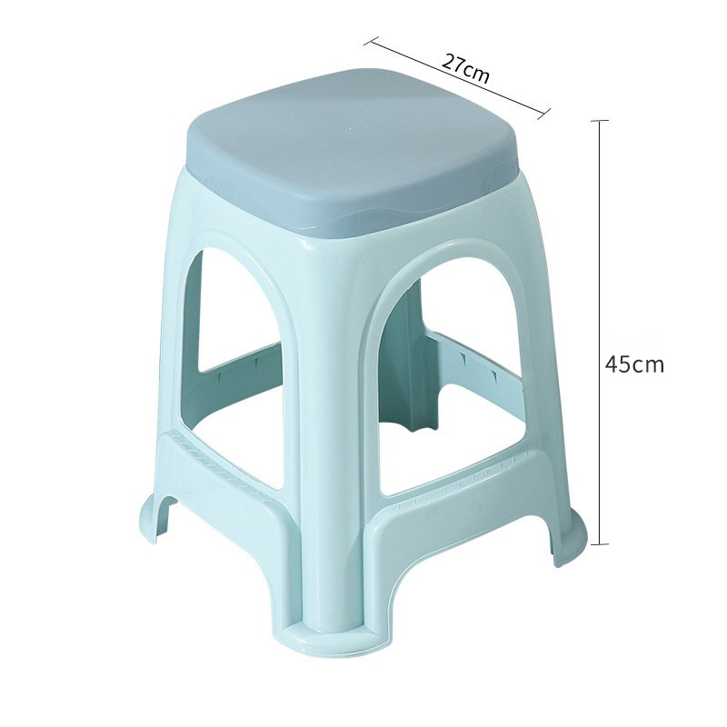 Picture of Thickened plastic stool household chair square stool plastic adult bench simple high stool stackable stool wholesale