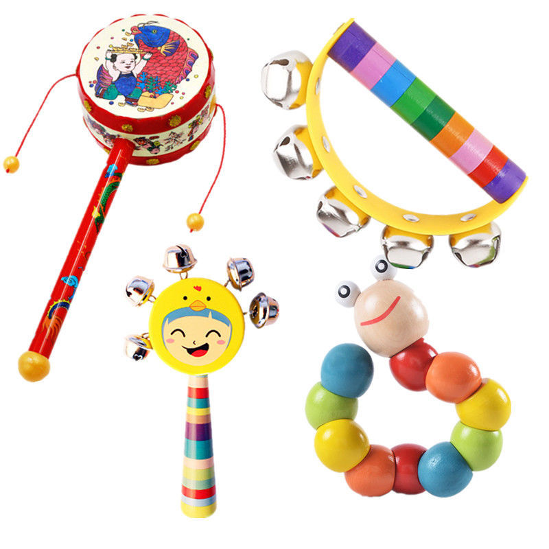 Picture of Newborn baby sand hammer rattle early education puzzle hand bell baby grip training toys 0-6-8-12 months children