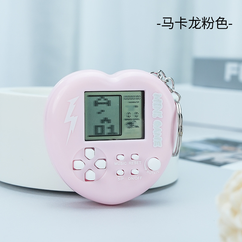 Picture of Cross-border hot-selling love children's toys palm Tetris video game machine keychain creative small pendant
