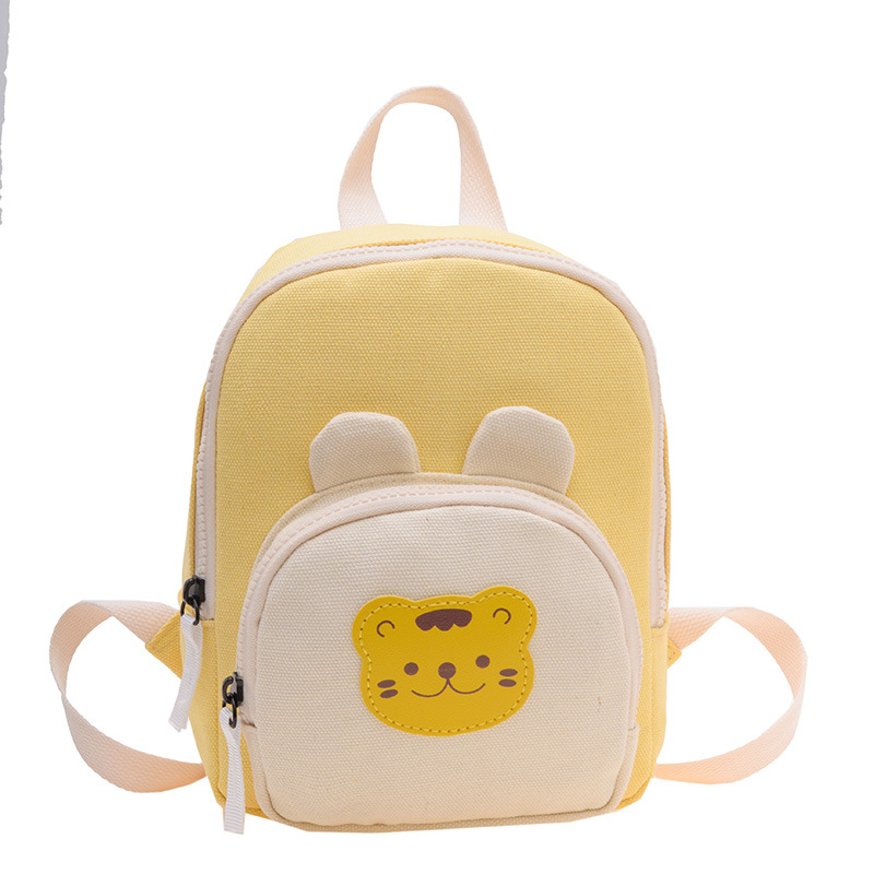 Picture of Cute Cartoon Children's Canvas Backpack New Korean Style Leisure Travel Small Backpack Boys and Girls Kindergarten School Bag