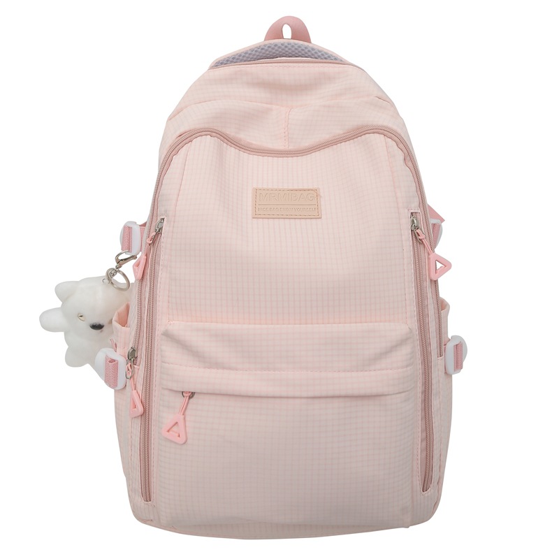 Picture of Cross-border school bag 2024 new small fresh solid color beginning Senior high school student school bag candy color large capacity backpack