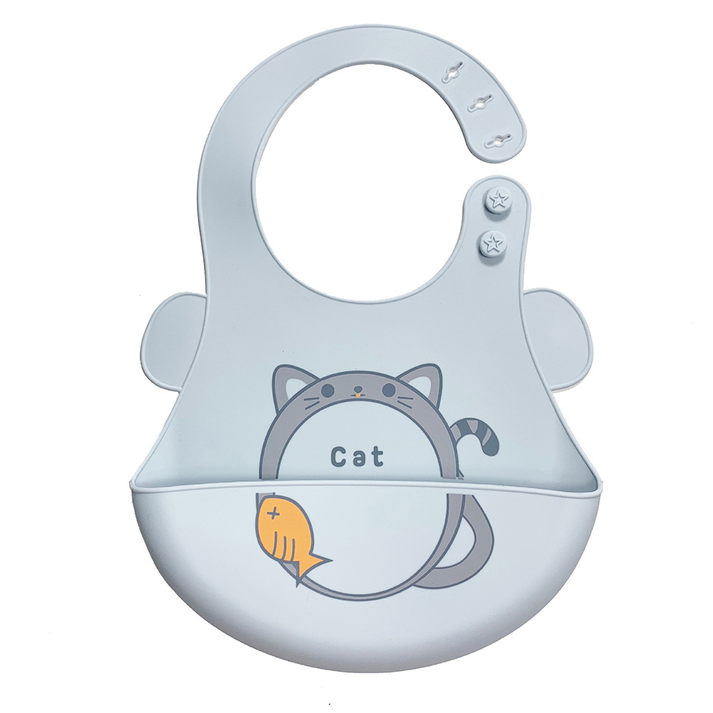 Picture of Baby Dining Bib Stereo Silicone Baby Waterproof Super Soft Food Food Bucket Children Children's Slippery Bucket Wash-Free Cross-Border