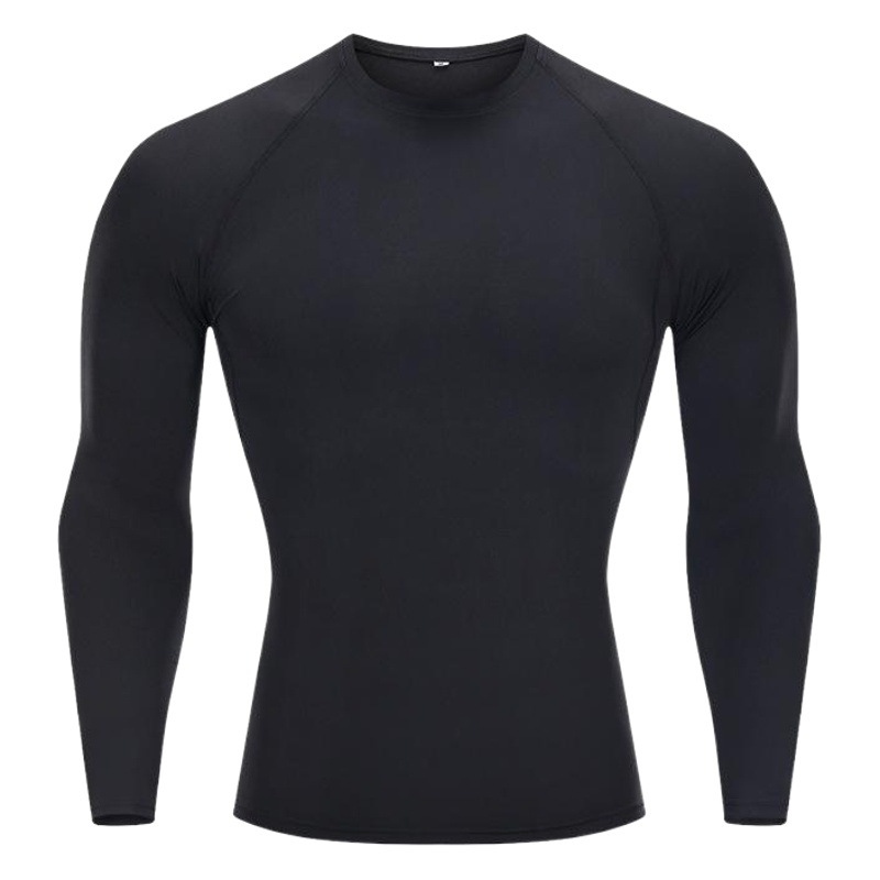 Tights Long-sleeved Fitness Clothes Men's Running Sports Quick-drying Compression Clothes High-elastic Top Basketball Sports Compression Clothes