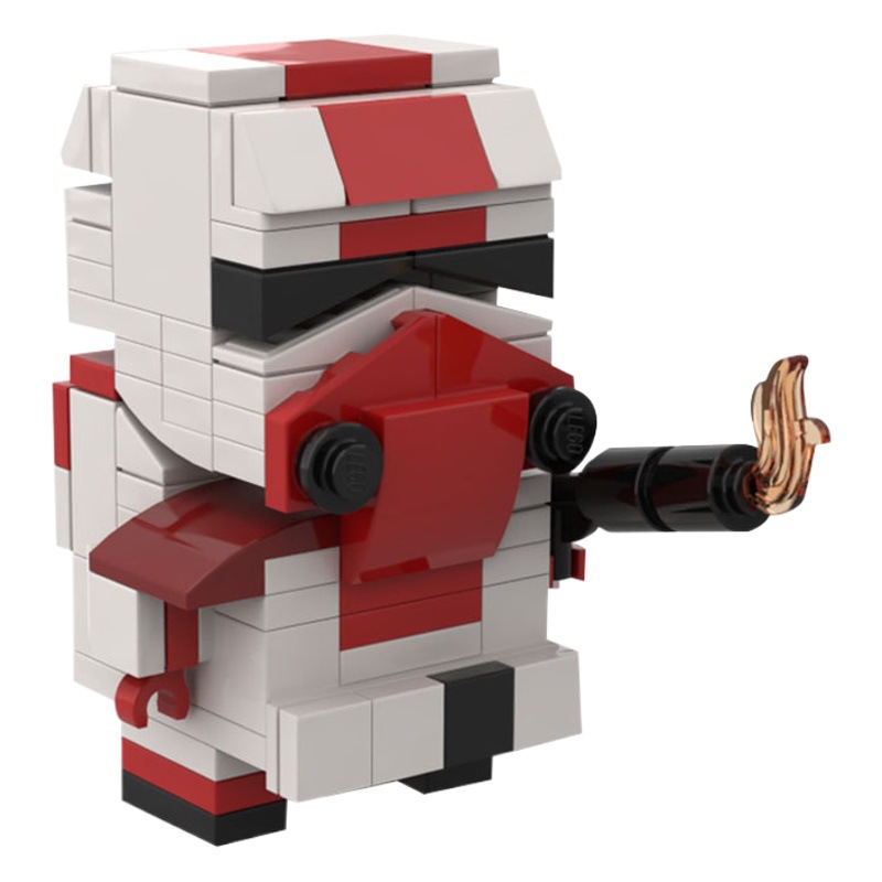 MOC Block Toy Gift Square Head Compatible Lego Star Wars Mandalorian Incinerator Spitfire Storm
