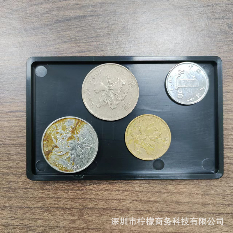 Picture of in stock wallet card holder universal aluminum alloy tray key coin multi-purpose storage box hardware coin box