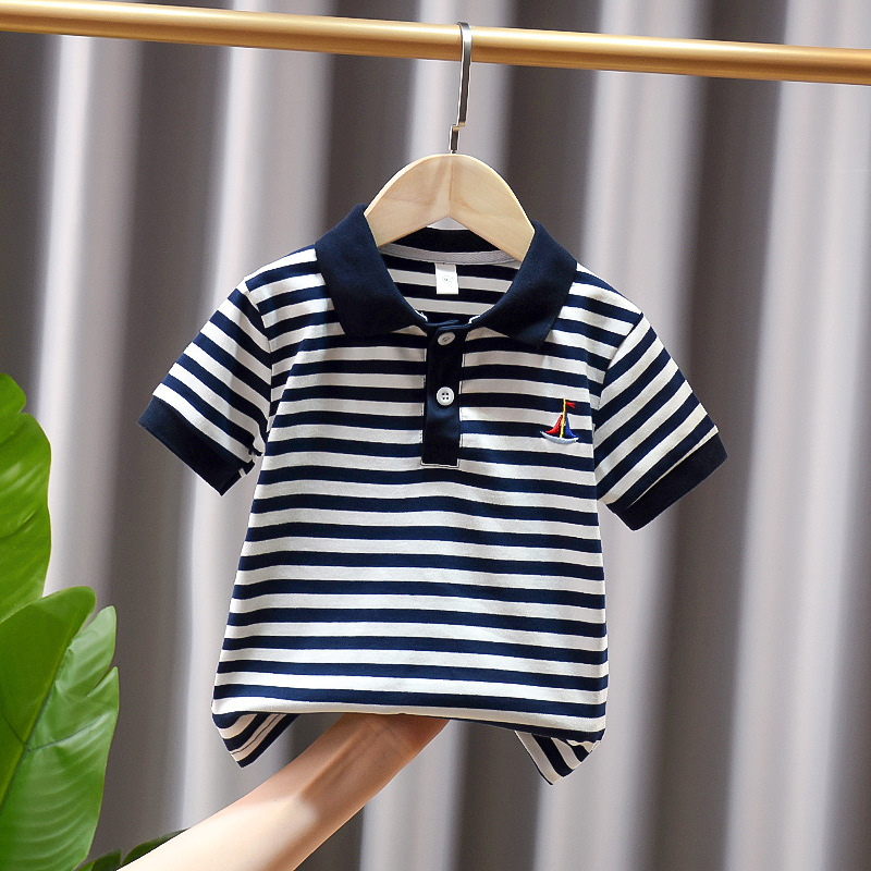 Picture of Boys' Summer Short-sleeved T-shirt Children's Round Collar Shirt Baby's Three-dimensional Cartoon Casual Short-sleeved Top New Fashionable
