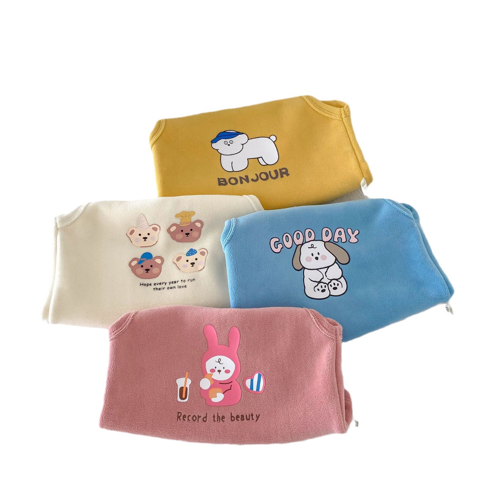 Picture of Children's Vest 0-5 Years Old Winter Korean Style Children's Wear Girls Cute Cartoon Top Boys' Thickened Vest Western Style