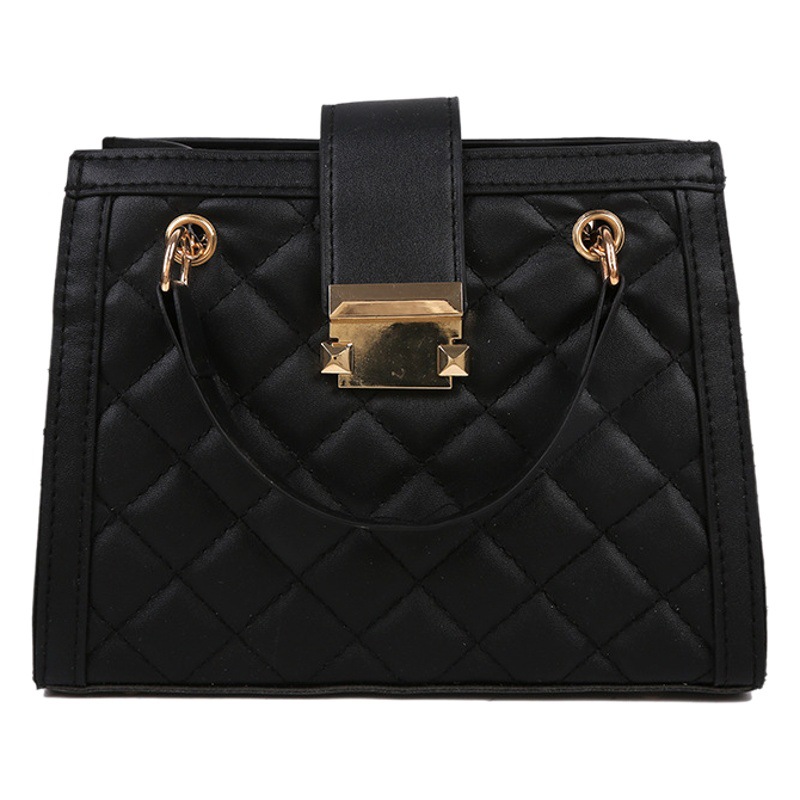 Textured Rhombic Chain Bag Women's 2022 New Fashionable Korean Style Fashionable Casual Crossbody Large Capacity Chain Shoulder Bag
