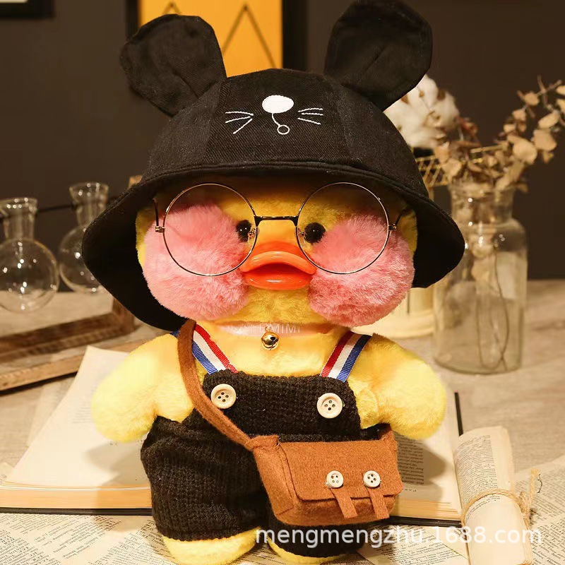 Picture of White ins Cyber Celebrity Hyaluronic Acid Duck Little Yellow Duck Plush Toy Hand Warming Pillow Doll Birthday Gift