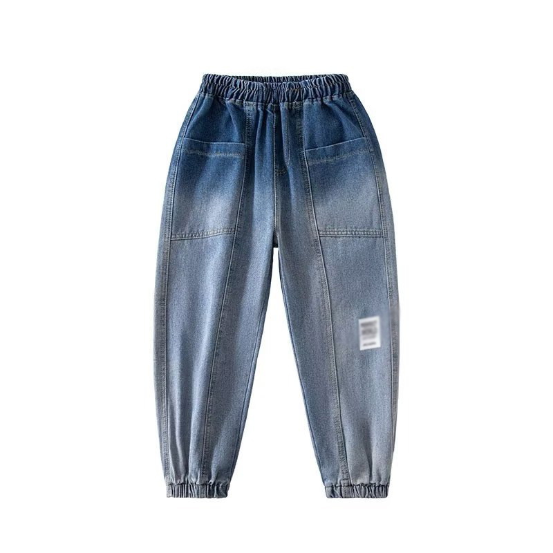 Picture of Boys Summer Pants 2023 New Summer Gradient Jeans Children's Spring and Summer Sports Pants Spring and Summer Boys Trendy