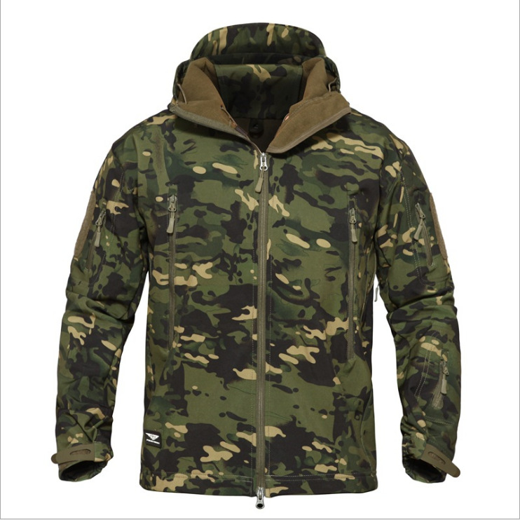 Picture of Shark skin soft shell assault coat size tactical military fans windproof warm outdoor mountaineering suit a generation of hair