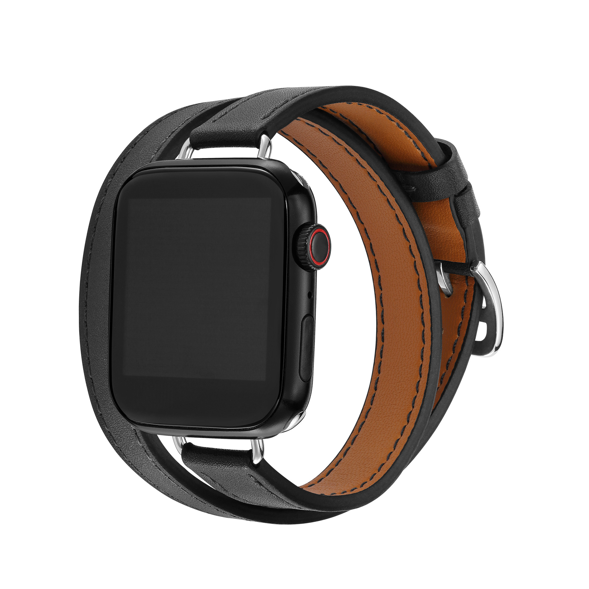 Picture of Suitable for Apple Watch Band Apple watch9/8/7/6/4 Slim-Fit Double-Circle Slim Waist Apple Leather Watch Band