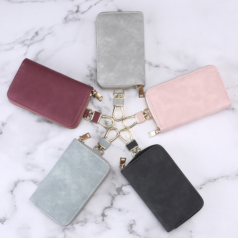 Picture of Vintage Simple Zipper Key Bag Men's Waist Hanging Multifunctional Household Small Bag Large Capacity Car Women's Key Bag