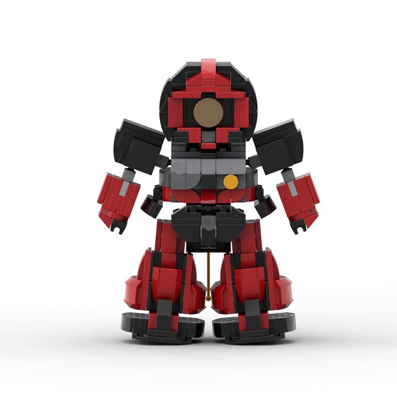 Picture of Cross-Border Domestic Moc Building Blocks Small Particles Compatible with Lego Set Shiya Special Big Magic Red Mecha Robot