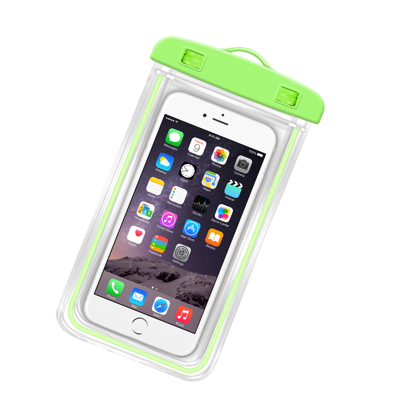 Picture of Hot spring swimming fluorescent waterproof protective bag fluorescent mobile phone waterproof cover luminous mobile phone waterproof bag