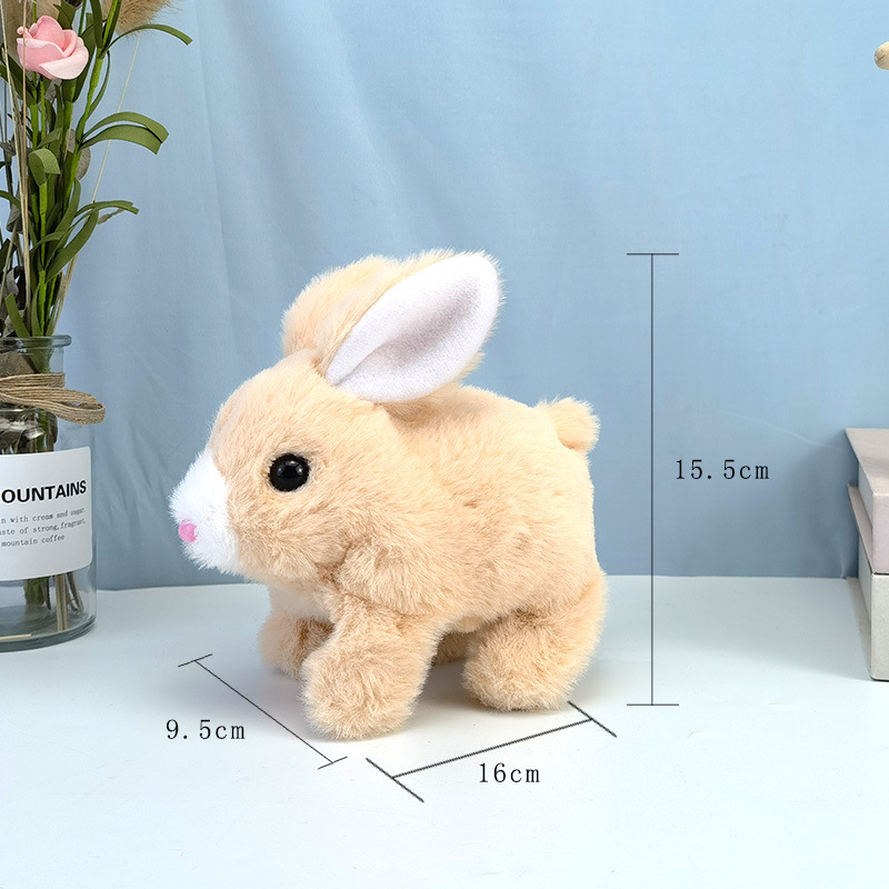 Picture of Plush Electric White Rabbit Simulation Pet Can Walk, Call, Move Mouth, Shake Ears Angora Rabbit Pet Toy