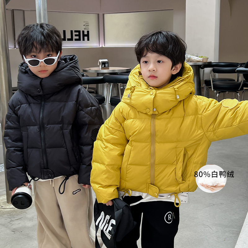 Picture of Boys' down jacket Korean style children's white duck down Western style 2023 new men's winter thickened children's coat