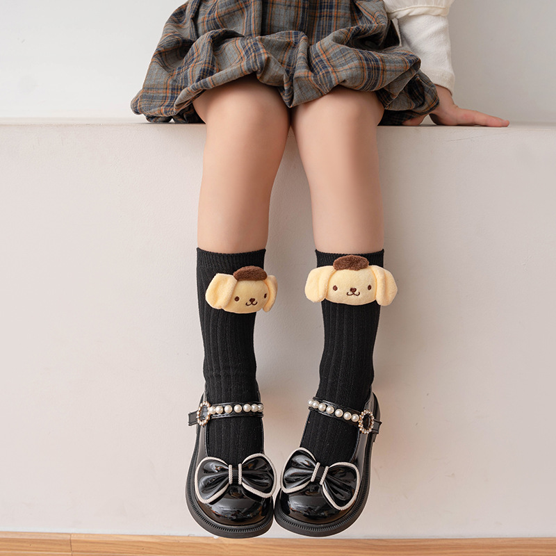 Picture of Children's cartoon socks boys and girls tube socks three-dimensional doll cute kulomi doll pile socks manufacturers wholesale