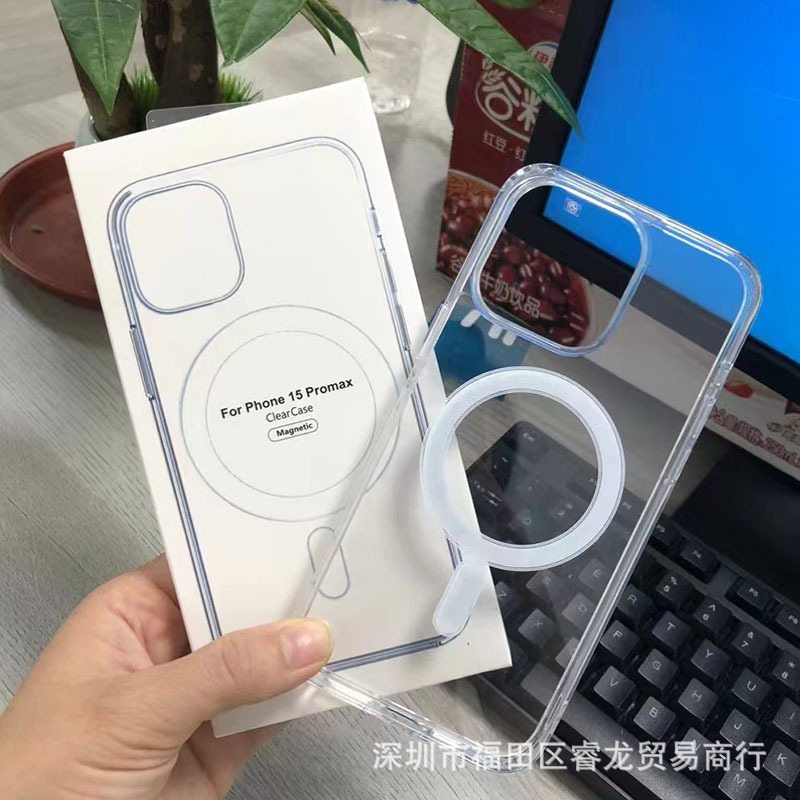 Picture of For Apple 15Pro Max Magnetic Phone Case iphone14 Acrylic 13 Transparent 12 Full Coverage 15Pro 11