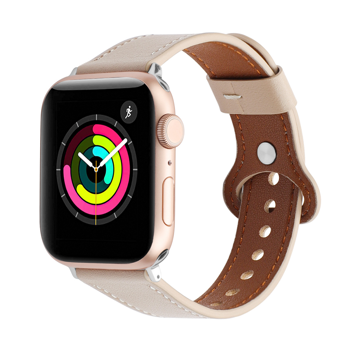 Picture of For Apple Watch iwatch9 Strap Genuine Leather Cowhide applewatchs105678 Shrink Explosions Manufacturers