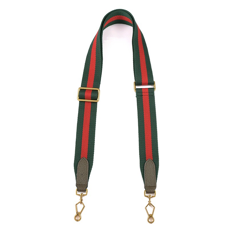 Suitable for G-Chi Adjustable 3.8CM Canvas Ribbon F-46 Shoulder Crossbody Green Red Bag Belt Single Buy Replacement Shoulder Belt