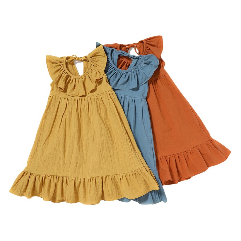 Girls' Skirt Spring Dress 2025 Cross-border Princess Dress Large Children's Summer Class A Beach Dress Fashion dress Thin