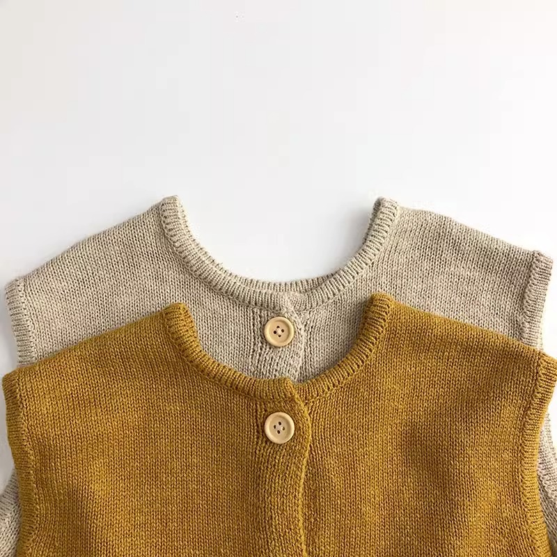 Picture of Children's Wear Children's Vest Spring and Autumn Trendy Sweater Cardigan for Boys and Girls Korean-style 3-year-old Baby Knitted All-match Waistcoat