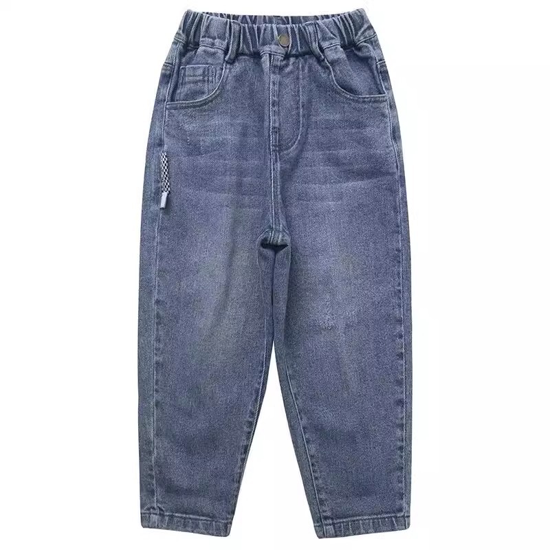 Picture of Boys Jeans 2023 Spring and Summer New Summer Middle and Big Boys Pants Boys Fashion All-match Jeans