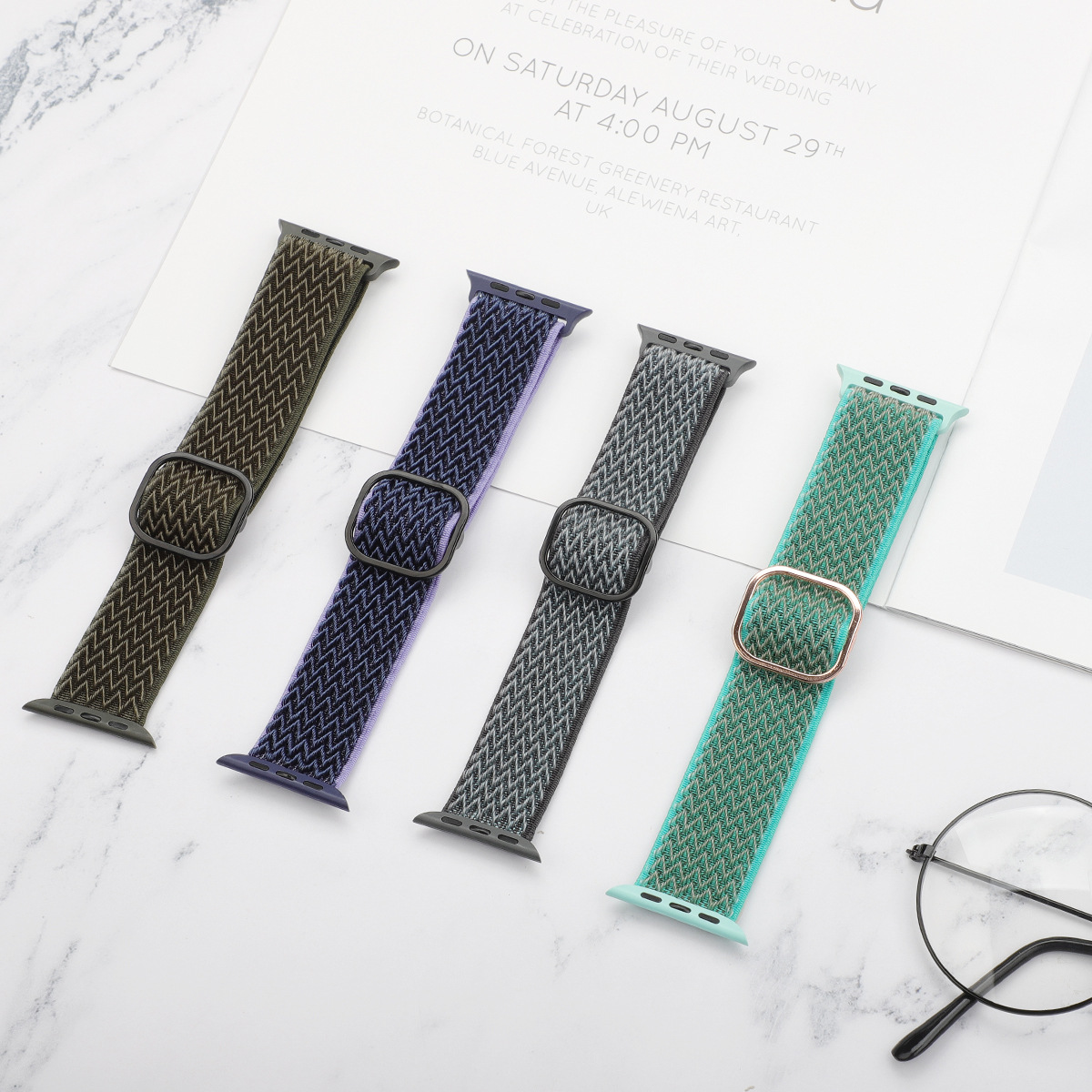 Picture of For AppleWatch10987 apple watch strap iwatchUltra wavy nylon strap wholesale