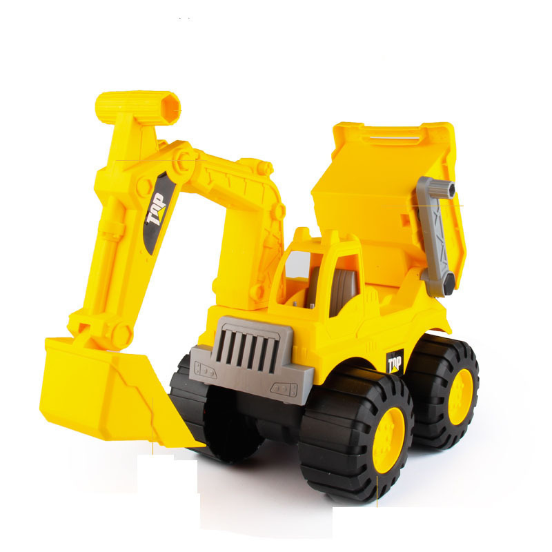 Picture of Children's Beach Bulldozer Engineering Vehicle Baby Playing with Sand Thickeneded Inertial Bulldozer Excavator Model Car