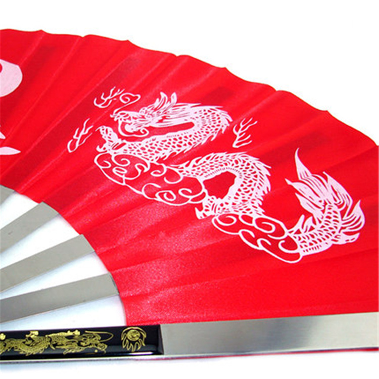 Picture of Stainless Steel Taiji Fan Fitness Kung Fu Fan Taijiquan Martial Arts Performance Fan Dance Fan Square Dance Fan