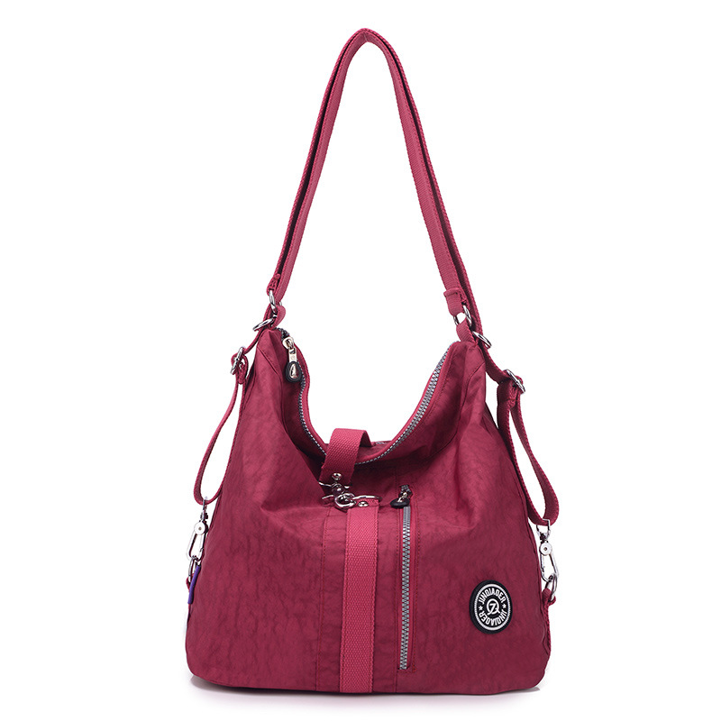 Picture of Fashionable large capacity multi-functional backpack women's casual nylon bag simple travel shoulder handbag