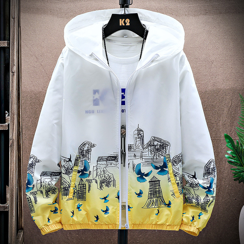 Picture of New summer sun protection clothing men's lightweight breathable hooded gradient skin clothing Outdoor Fishing Couple sun protection clothing women