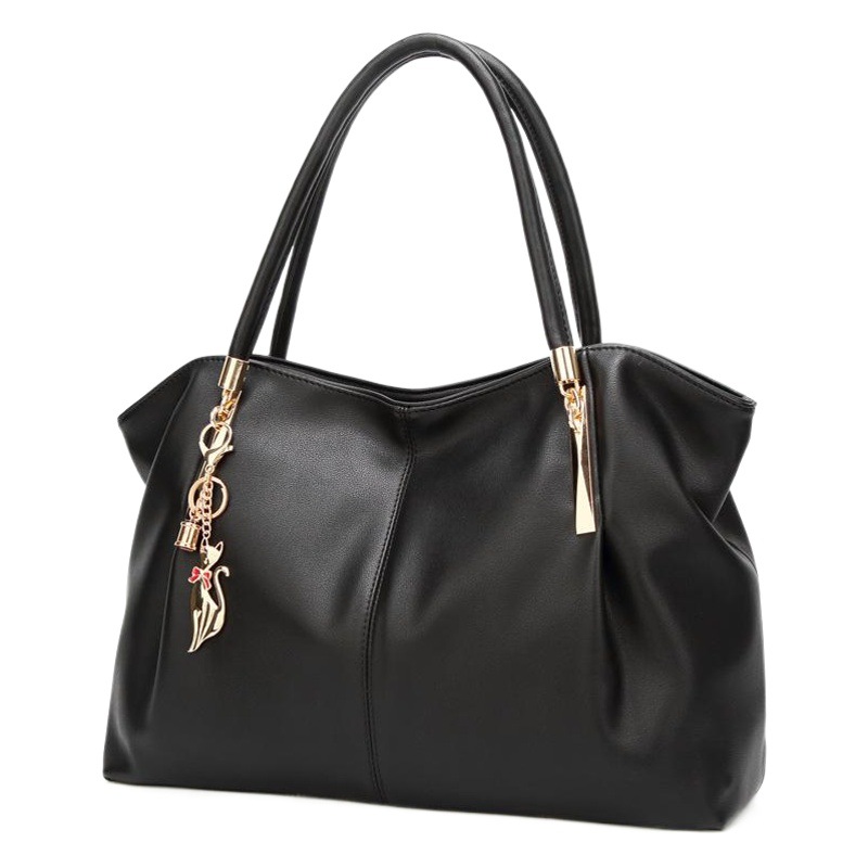 2024 Cross-border Fashion Women's Bag Casual Women's Handbag Simple Soft Leather PU Women's Bag Gold Fox Hanging Tote Bag