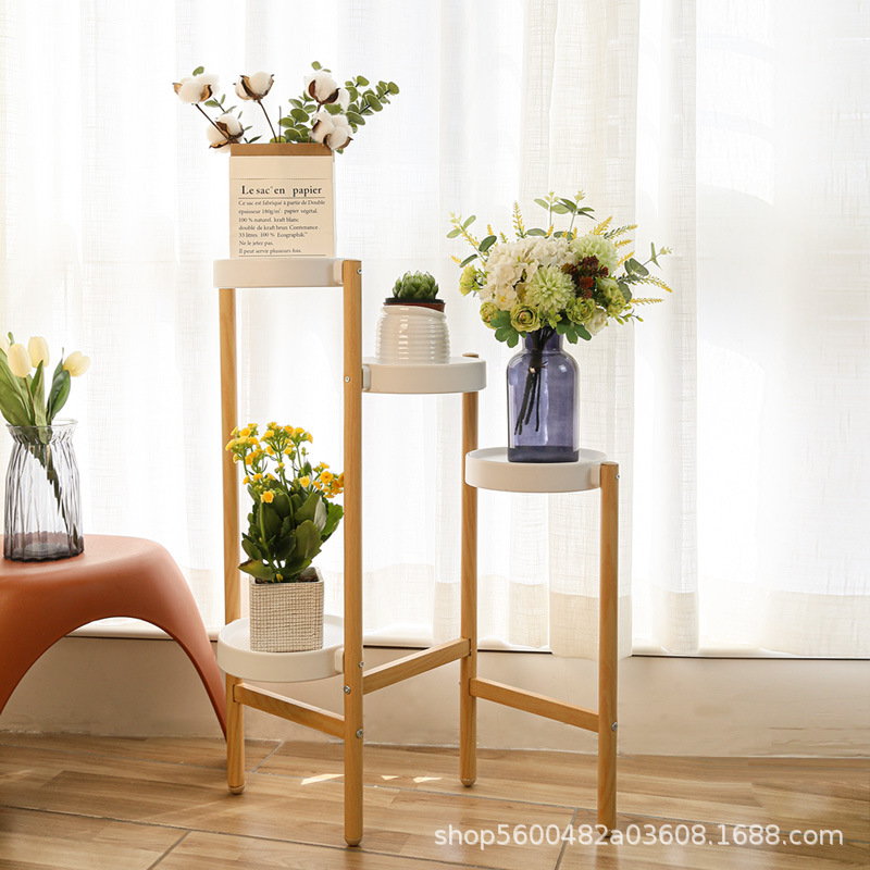 Picture of Amazon balcony flower rack indoor living room fleshy iron potted rack floor-to-floor multi-layer plant rack manufacturers wholesale