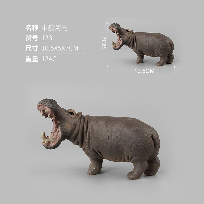 Picture of Wild Mammal Model Toy Simulation Hippo Solid Static Ornaments Doll Boutique Children's Gift