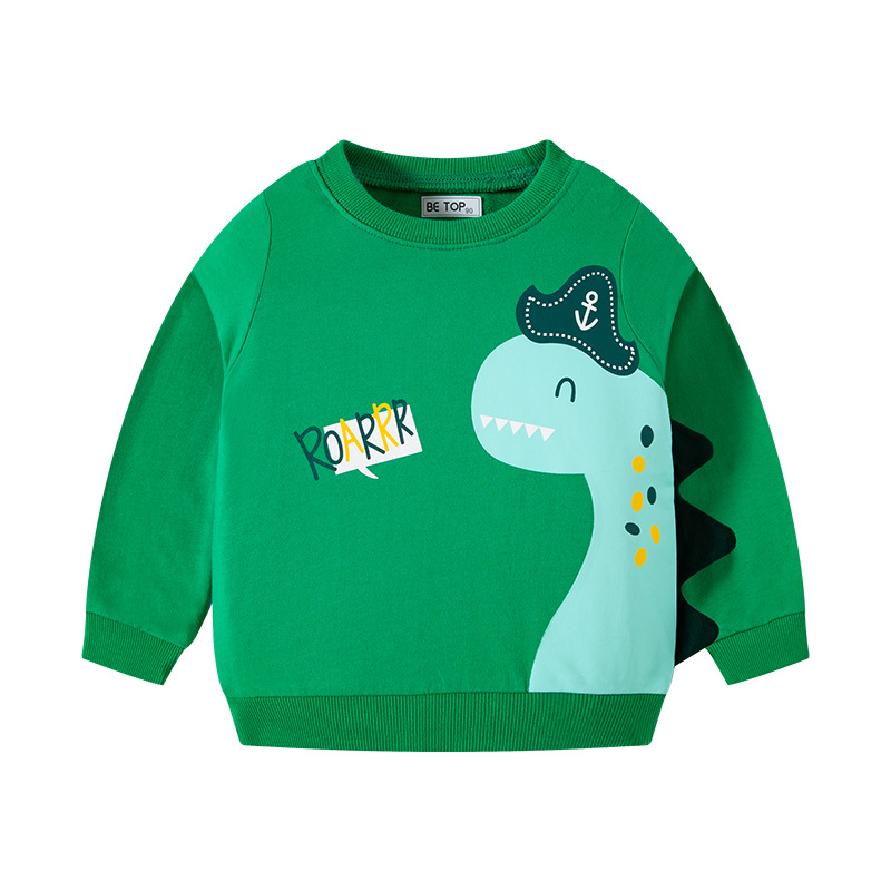 Picture of Children's Clothing Spring and Autumn new children's cartoon Three-dimensional dinosaur sweater baby sweater boy's coat a generation of hair