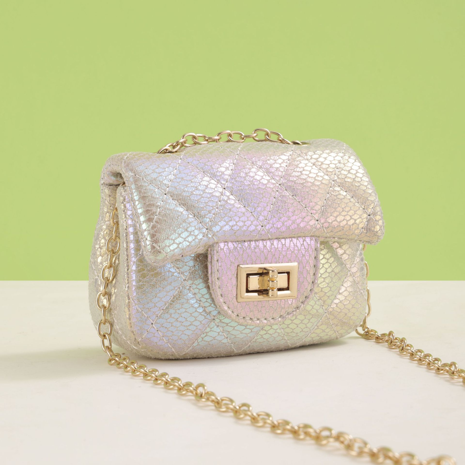 Picture of Princess Chanel Style Chain Bag Baby Pearl Accessories Hand Bag Trendy Children's Cute Bow Girl Shoulder Bag