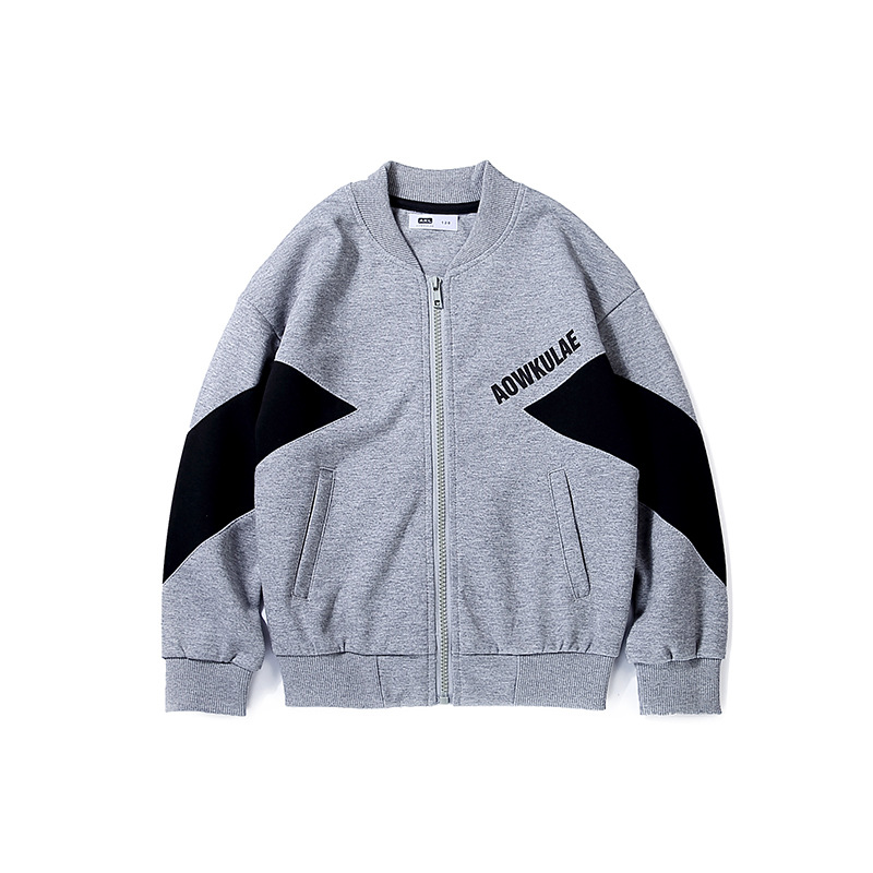 Picture of Spring and Autumn Children's Clothing Korean Style New Children's Jackets Big Children's Printed Contrast Color Boys' Zipper Jackets Wholesale