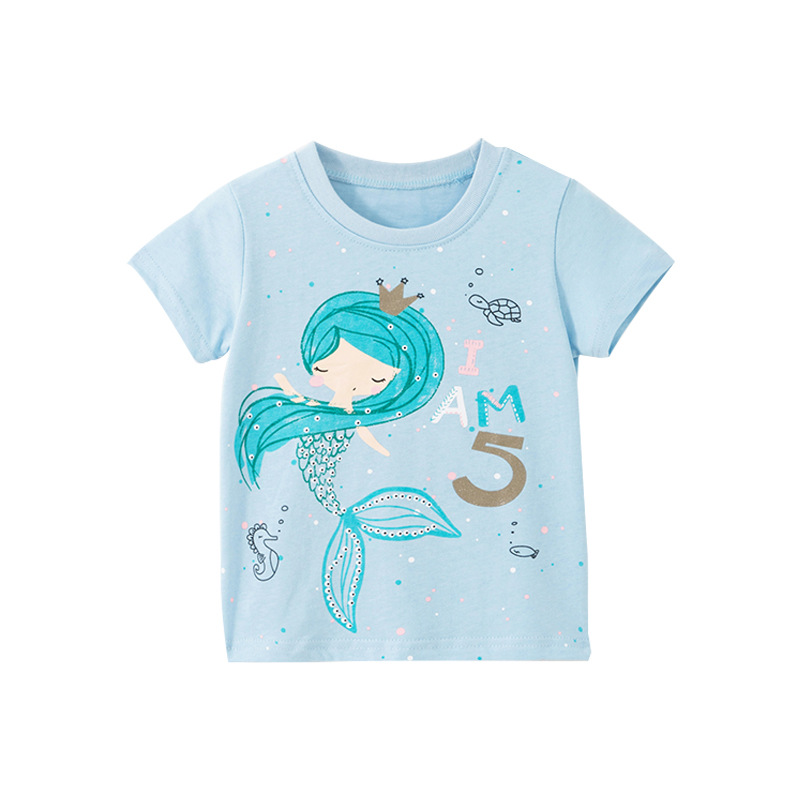 Picture of malwee children's clothing new children's short sleeve t-shirt girls jacket summer European and American brand children's clothing t-shirt a consignment