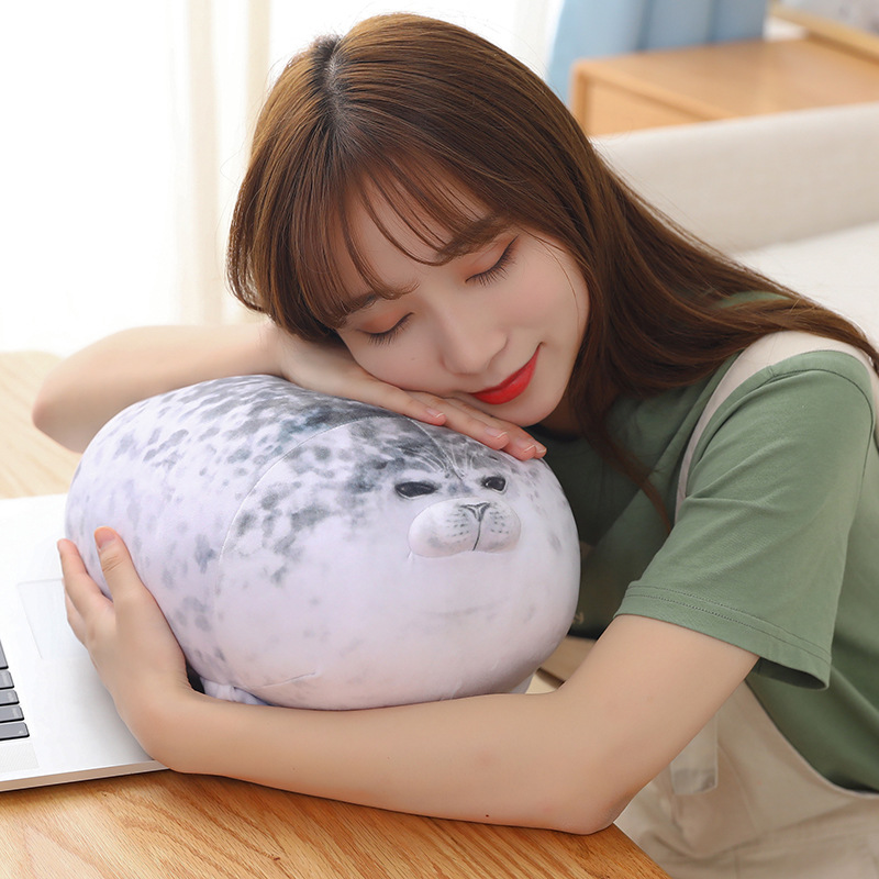 Picture of Cross-border Hot Selling Japan Osaka Seal Pillow Spotted Seal Doll Seal Plush Toy Soft Seal Doll