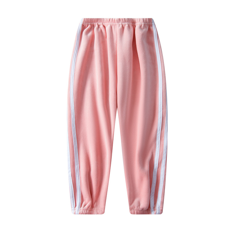 Picture of Children's gold velvet winter thick colorful breathable solid color sports pants casual pants warm pants wholesale generation