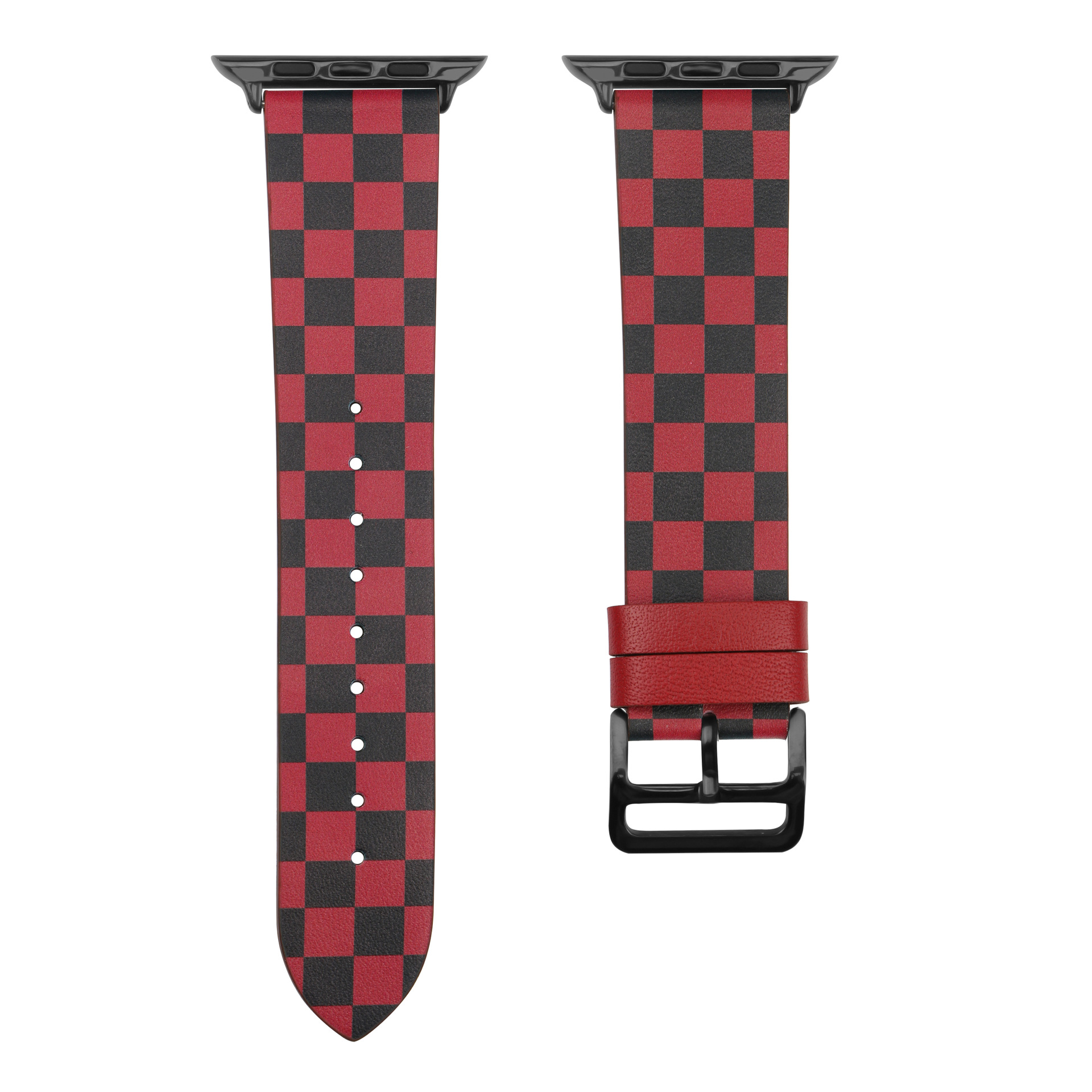 Picture of For Apple Watch Strap Contrast appleiwatchs109846mm Chessboard Plaid Leather Strap Wholesale