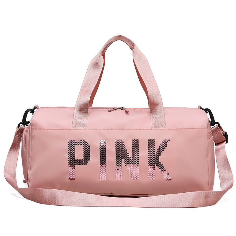 Fitness bag, European and American long and short distance outdoor travel bag, portable large capacity nylon waterproof storage bag