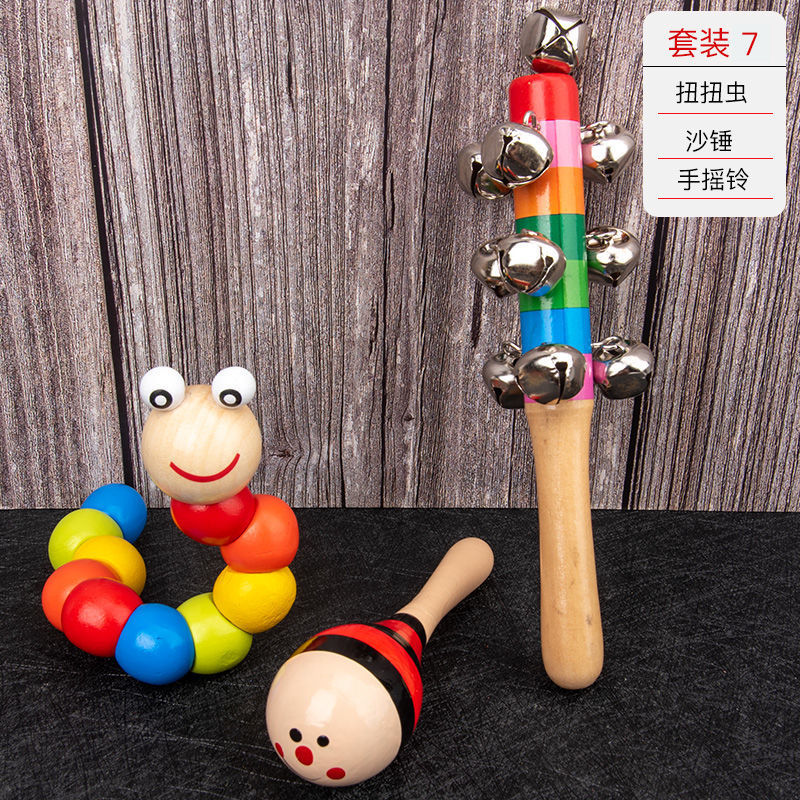 Picture of Percussion Musical Instruments Infants 0-1-2 Years Old Music Enlightenment Wooden Eight-tone Accordion Educational Music Toys